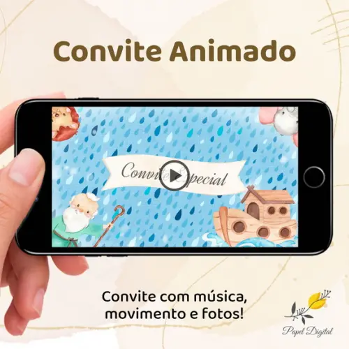 Convite Animado (vídeo) Arca de Noé