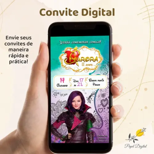 Convite Digital Princesa Mal Descendentes