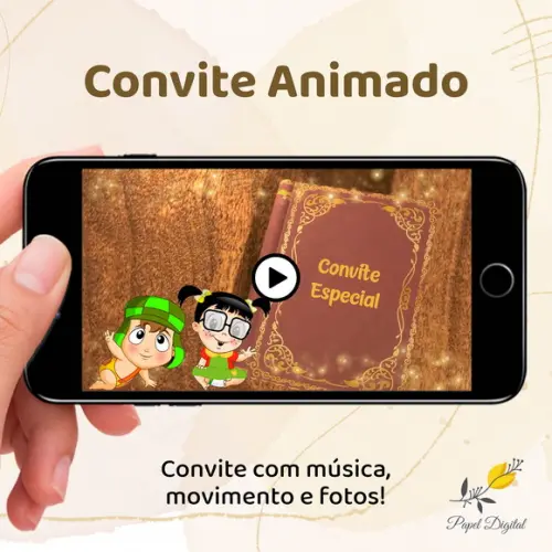 Convite Animado (vídeo) Chaves e Chiquinha Baby
