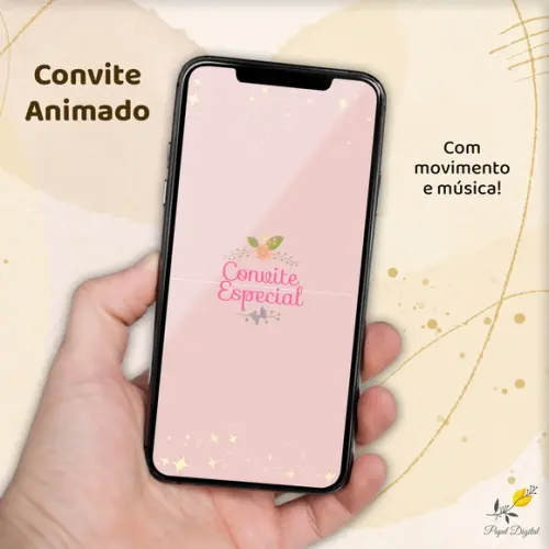 Convite Animado (vídeo) Jardim das Borboletas Modelo 1