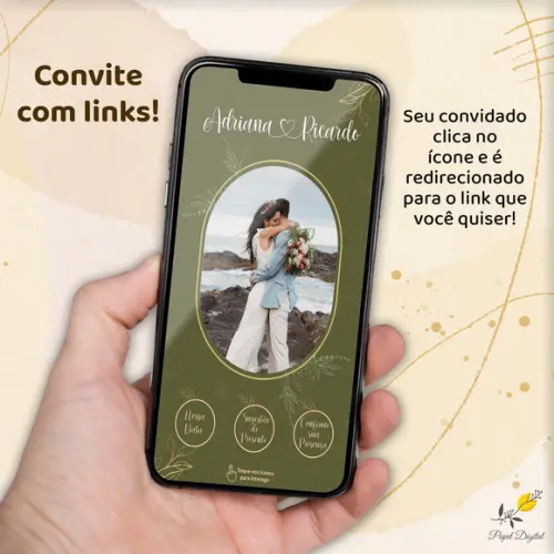 Convite Interativo Casamento Modelo 6