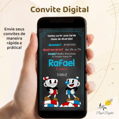 Convite Digital Cuphead