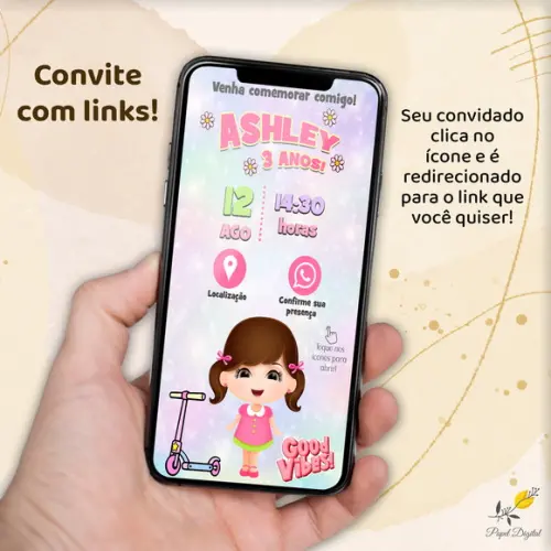 Convite Interativo Good Vibes