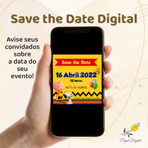Save The Date Digital Snoopy
