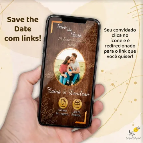 Save The Date Interativo Casamento Modelo 2
