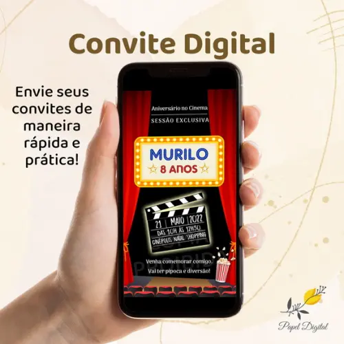 Convite Digital Cinema Modelo 1