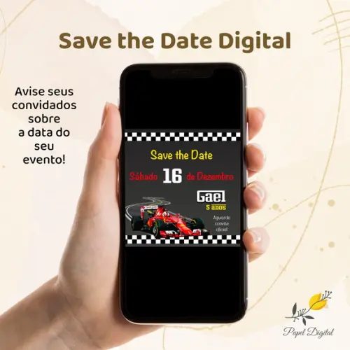Save The Date Digital Fórmula 1
