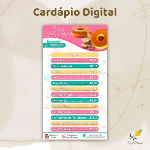 Cardápio Digital Modelo 32