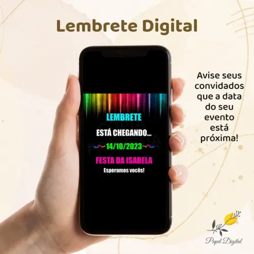 Lembrete Digital Neon Modelo 1
