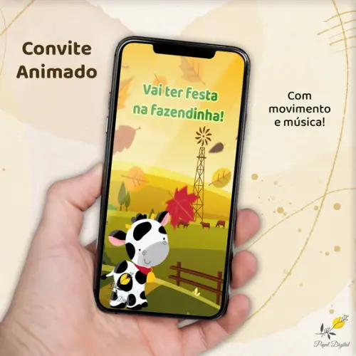 Convite Animado (vídeo) Fazendinha Modelo 2