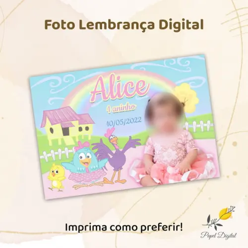 Foto Lembrança Digital Galinha Pintadinha Candy