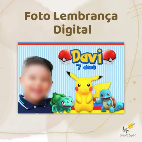 Foto Lembrança Digital Pokemon