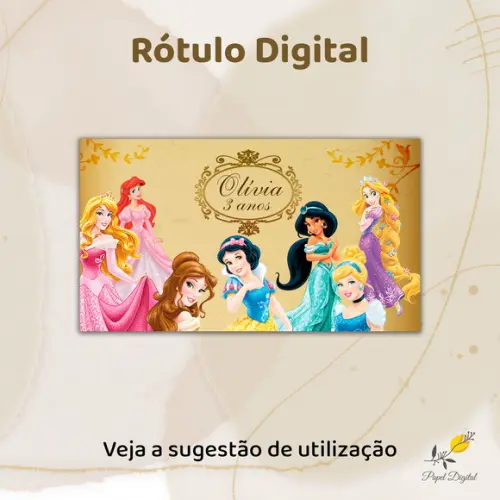 Rótulo Digital Princesas Disney