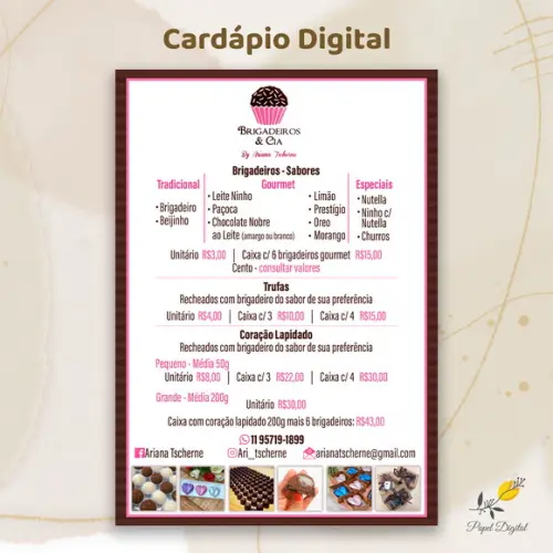 Cardápio Digital Modelo 30