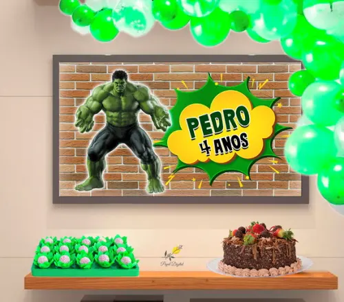 Arte Personalizada para TV - Festa no Rack Hulk