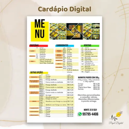 Cardápio Digital Modelo 26