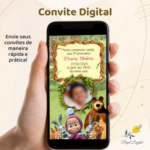 Convite Digital Masha Modelo 5