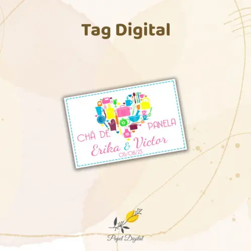 Tag Digital Chá de Cozinha Modelo 2