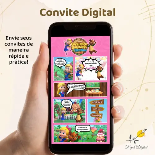 Convite Digital Cachinhos Dourados