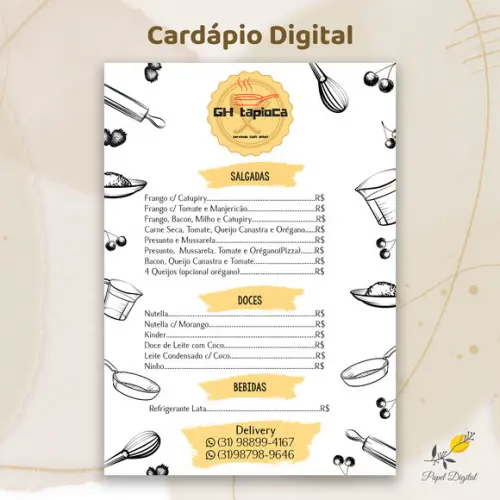 Cardápio Digital Modelo 25