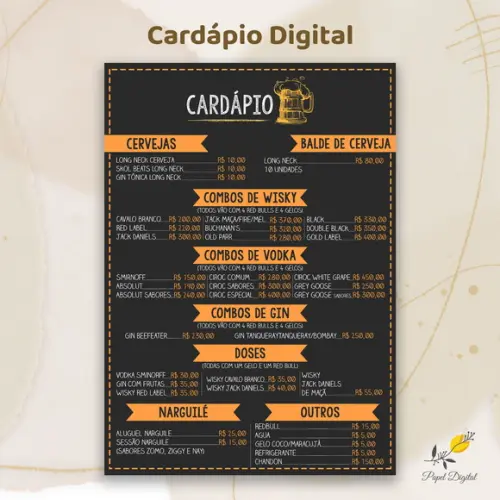 Cardápio Digital Modelo 22