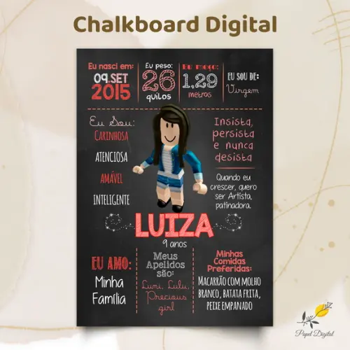 Chalkboard Digital Roblox Modelo 1
