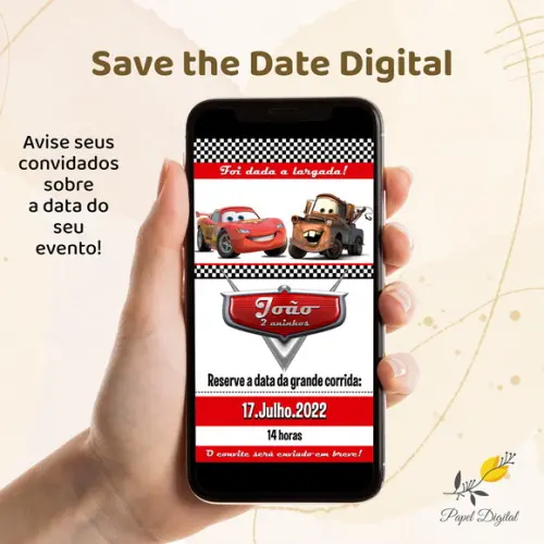 Save The Date Digital Carros