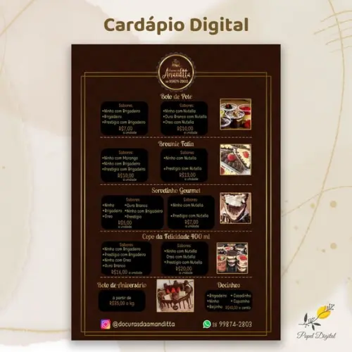 Cardápio Digital Modelo 20