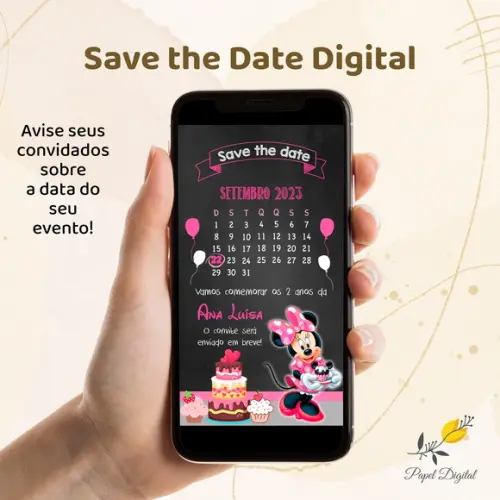 Save The Date Digital Minnie Modelo 3
