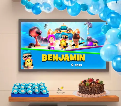 Arte Personalizada para TV - Festa no Rack PKXD