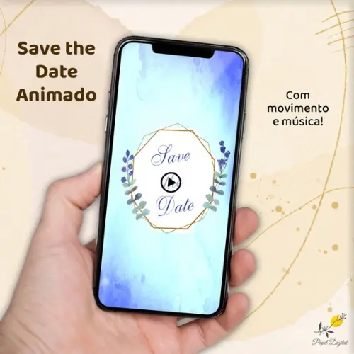 Save The Date Animado (vídeo) Casamento Modelo 4