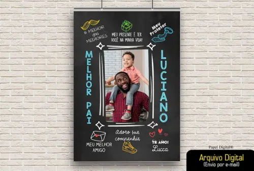 Chalkboard Digital Dia dos Pais Modelo 7