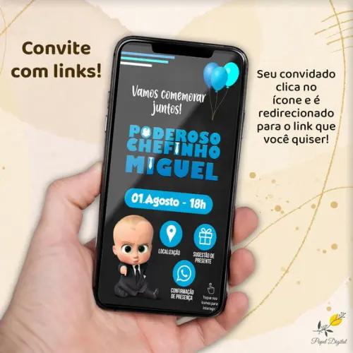Convite Interativo Poderoso Chefinho