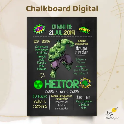 Chalkboard Digital Hulk