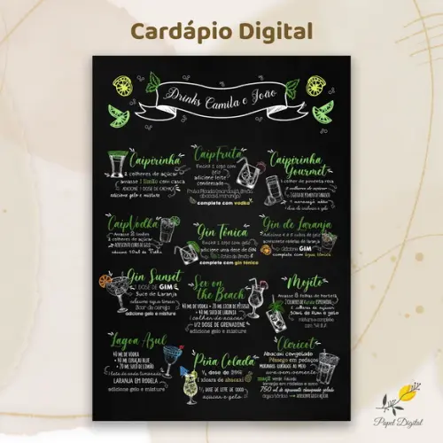 Cardápio Digital Drinks Modelo 1