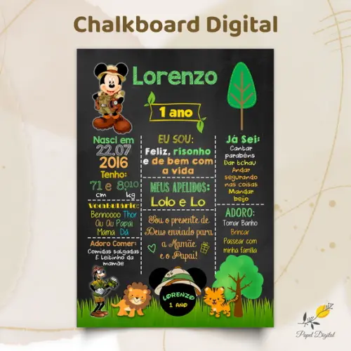 Chalkboard Digital Mickey Modelo 11
