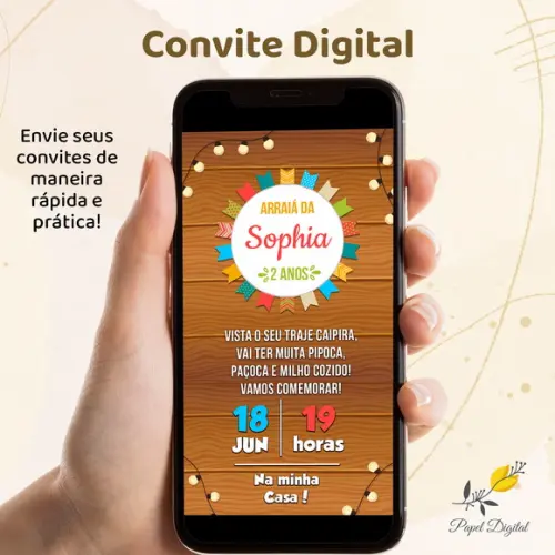 Convite Digital Festa Junina Modelo 5