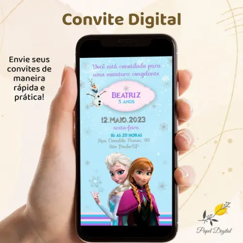 Convite Digital Frozen Modelo 6