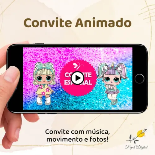 Convite Animado (vídeo) Lol Surprise
