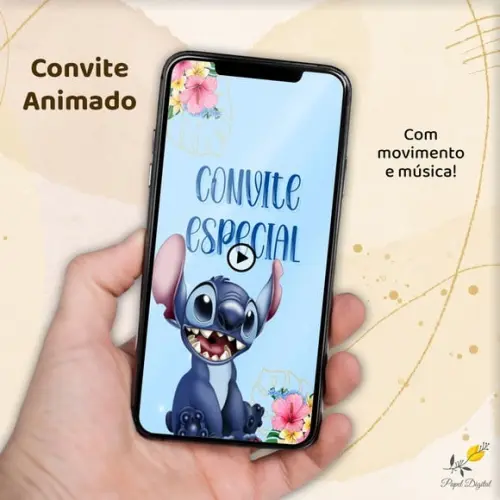 Convite Animado (vídeo) Stitch