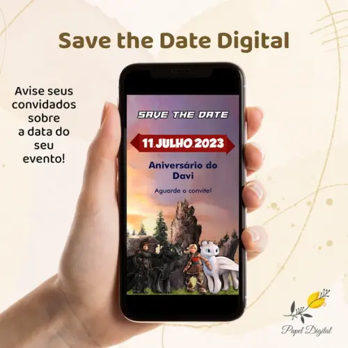 Save The Date Digital Como Treinar Seu Dragão