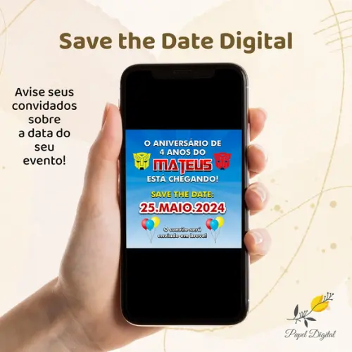 Save The Date Digital Transformers Modelo 3