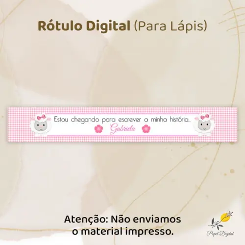 Rótulo para Lápis (arquivo Digital)