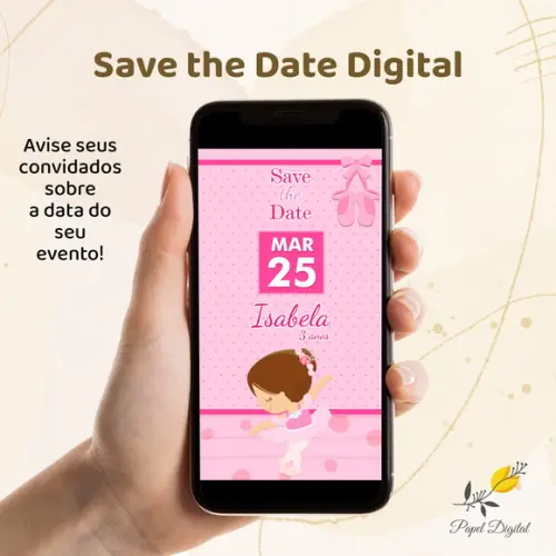 Save The Date Digital Bailarina