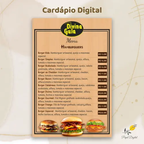 Cardápio Digital Modelo 11
