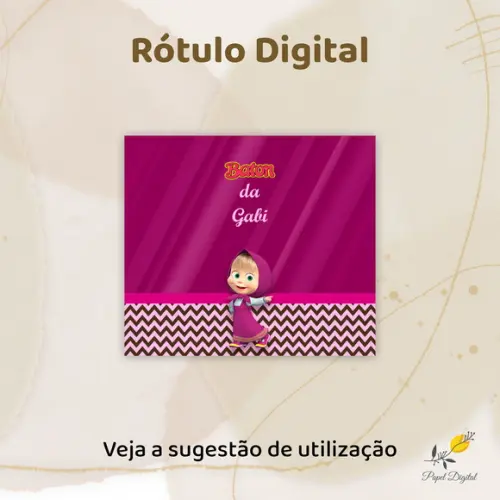 Rótulo para Baton Masha e o Urso (arquivo Digital)