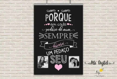 Chalkboard Digital Homenagem à Mãe