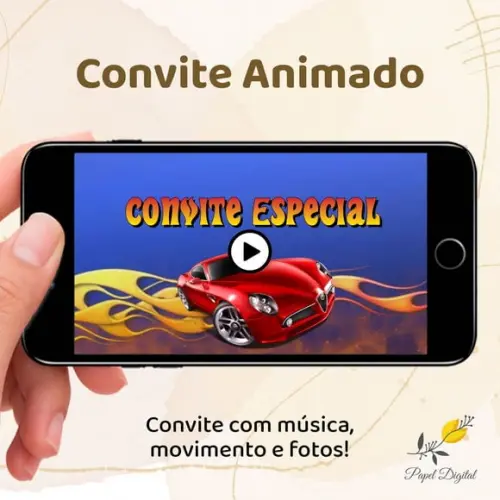 Convite Animado (vídeo) Hot Wheels