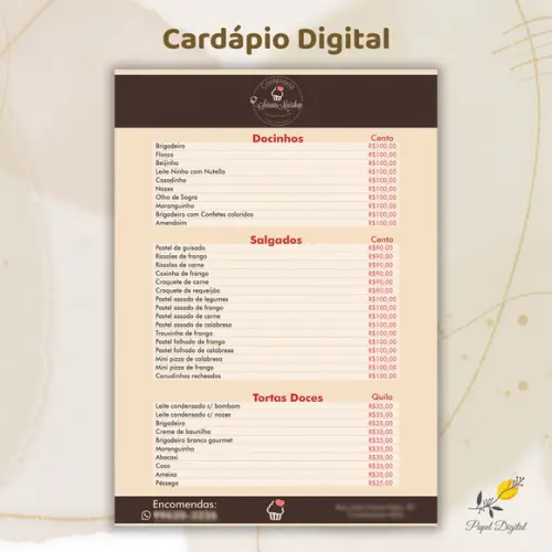 Cardápio Digital Modelo 9