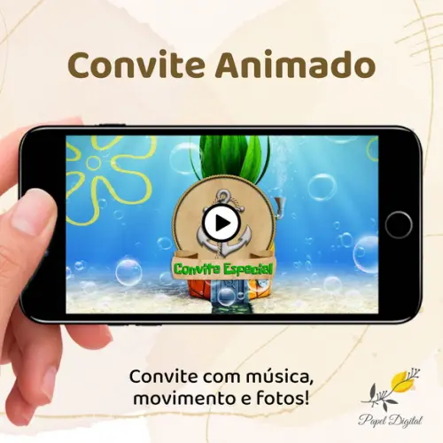Convite Animado (vídeo) Bob Esponja